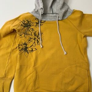 We the free vintage Floral Mustard Hoodie